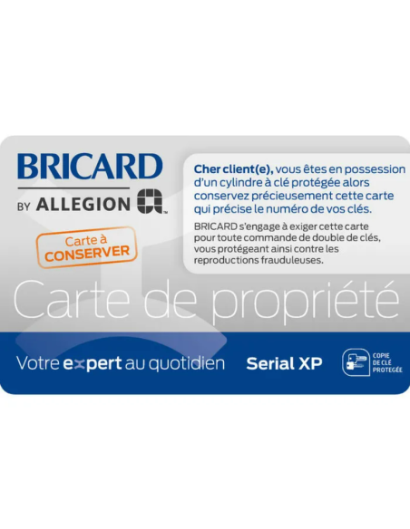 Demi cylindre BRICARD Serial S