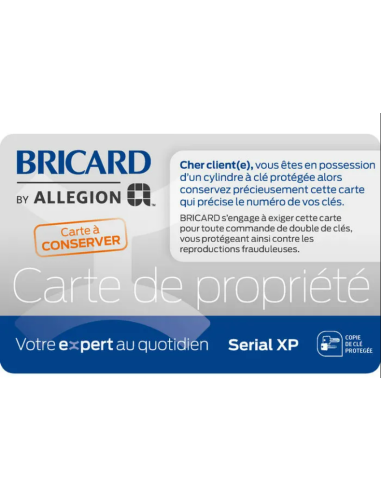Demi cylindre BRICARD Serial XP