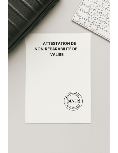 Attestation de non-réparabilité de...