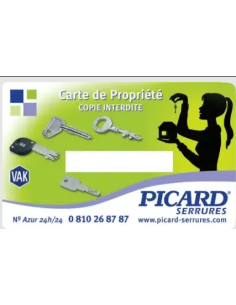 Carte de propriété PICARD