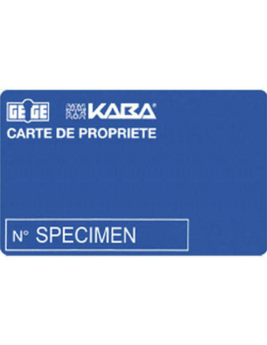 Carte de propriété KABA