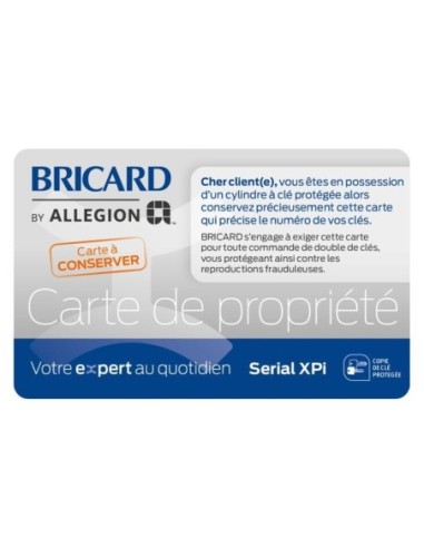 Cylindre européen Bricard Serial XPi